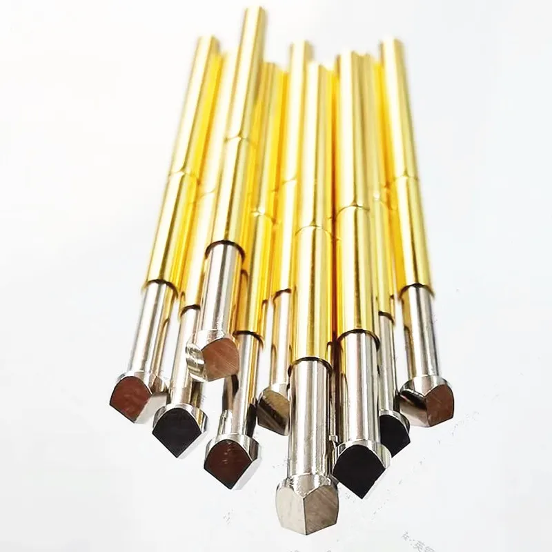 100PCS P125-T2 Diamond Head Spring Test Probe Diameter 2.02mm Needle Length 33.35mm For Circuit Board Testing