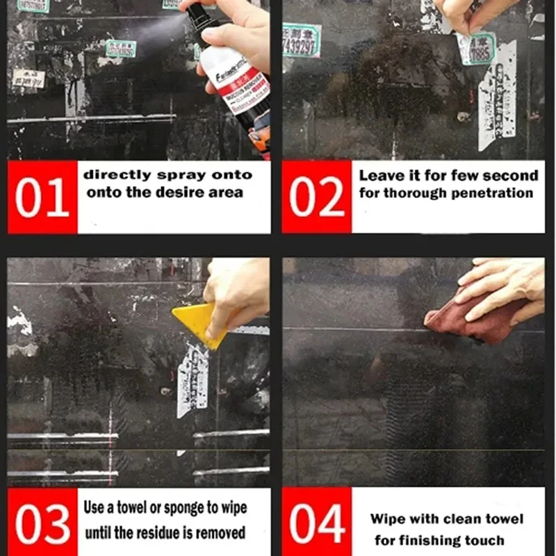 Sticky Residue Remover Car Window Film Adhesive Remover Sticker Cleaning Spray Glue Remover Cleaning Agent Cleaning Products