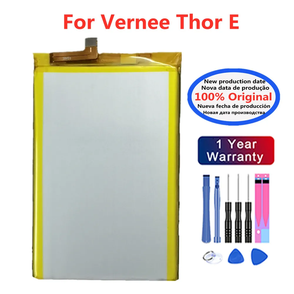 

High-quality Original Battery For Vernee Thor E MTK6753 5020mAh Phone Bateria Batteries + Tools