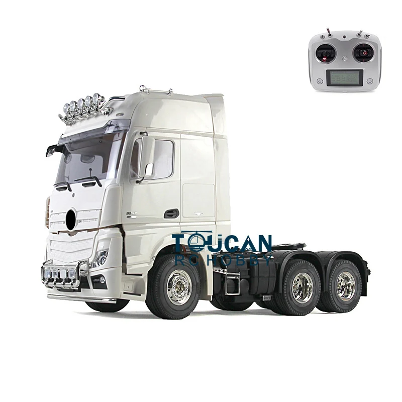 TOUCAN 3Axles Highline 1/14 RC Tractor Truck Remote Control Construction Vehicles Outdoor Cars Toys Gift Trailer DIY KIT Model