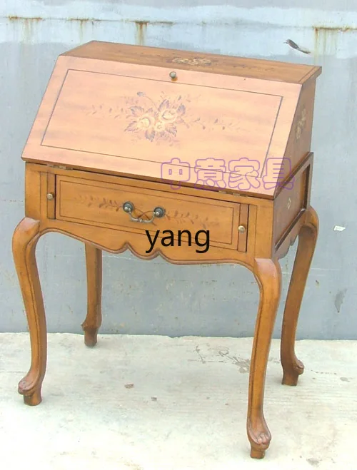 

LTT Furniture Hand Painted Writing Desk Computer Desk Flap Desk Table