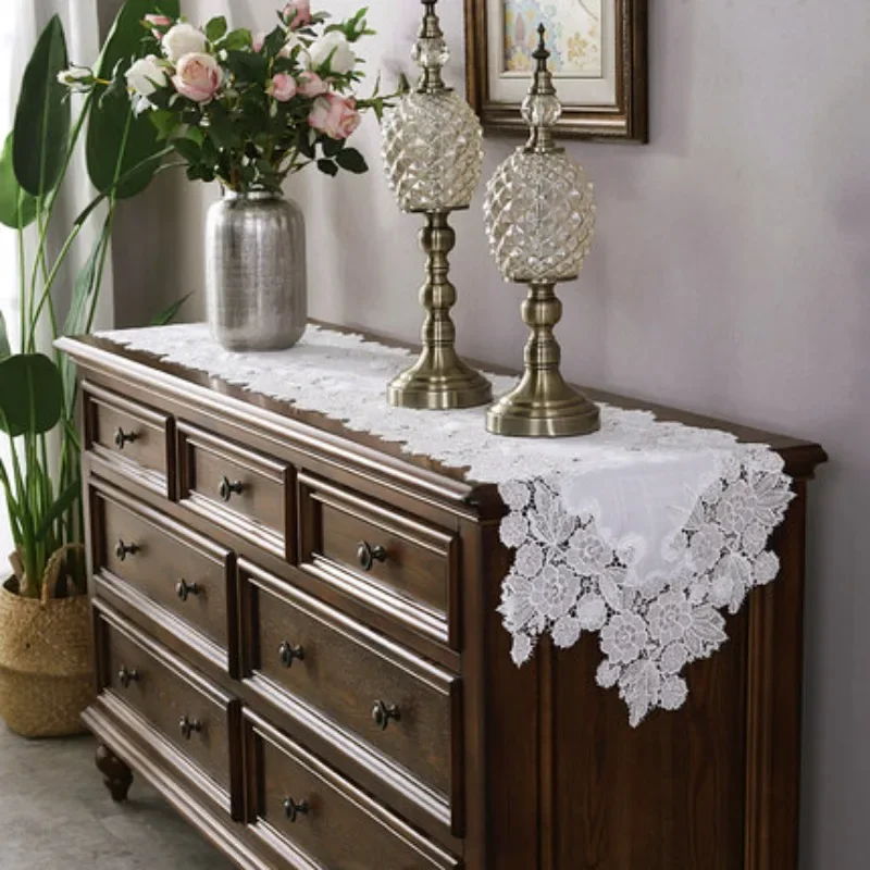 Table Runner For Table Cloth White Table Runners Flag American Linen Cotton Lace TableCloth Drawer Piano Cover Towel Home Decor