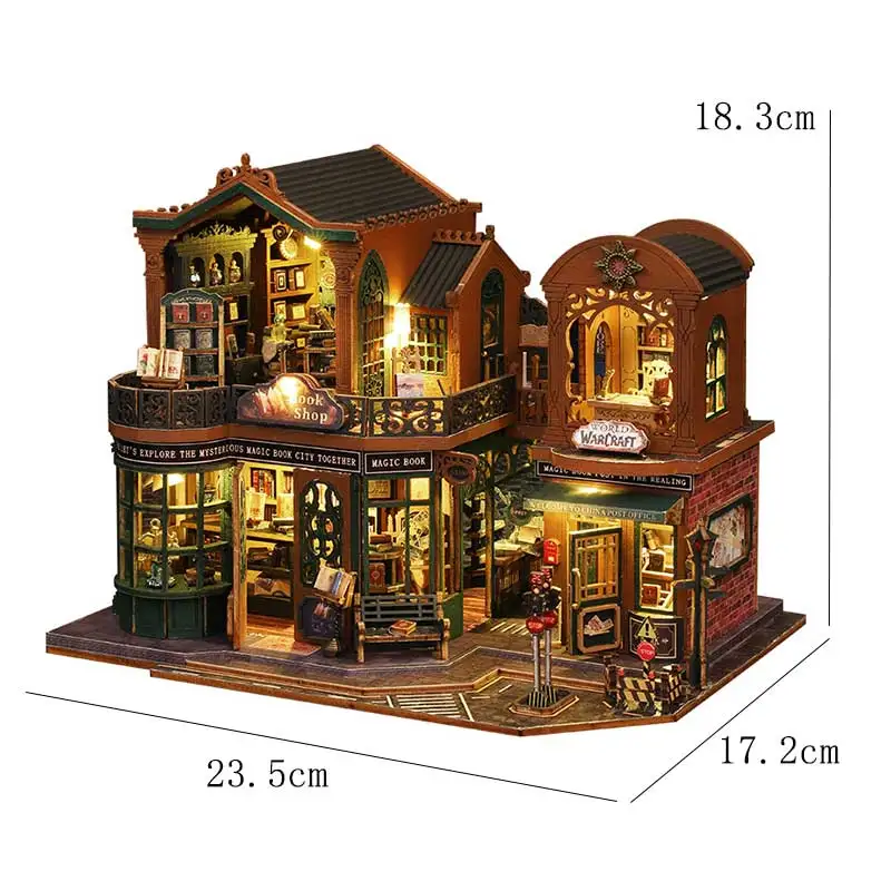 DIY Wooden Doll House Case Wooden Miniature Furniture Dollhouse Handmade Model Assembly Toys For Xmas Girls Birthday Gifts image 3