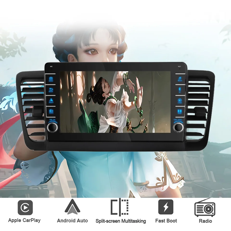 8G+128G Car Radio GPS Navi Monitor For Subaru Outback Legacy 2003 - 2009 Autoradio Tape recorder DVD Cassette Carplay Auto