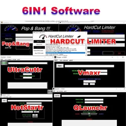 2024 Hot ECU Software 6 IN 1 PACKAGE HardCut Limiter Diesel+Petrol Engine UltraCuttr+Pop&Bang+HARDCUT VMAX+HotStartr+QLaunchr