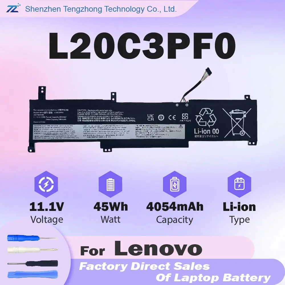 L20C3PF0 Laptop Batter Replacement for Lenovo for IdeaPad 3-14ALC6 3-14ITL6 3-15ITL6 3-15ALC6 3-17ALC6 3-17ITL6 Series