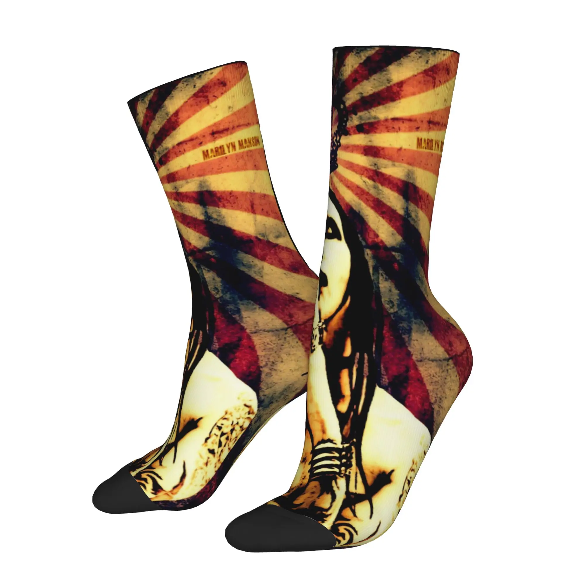 Harajuku  Men Women Socks Marilyns Mansons Merchandise Warm  Skateboard Stockings All Seasons