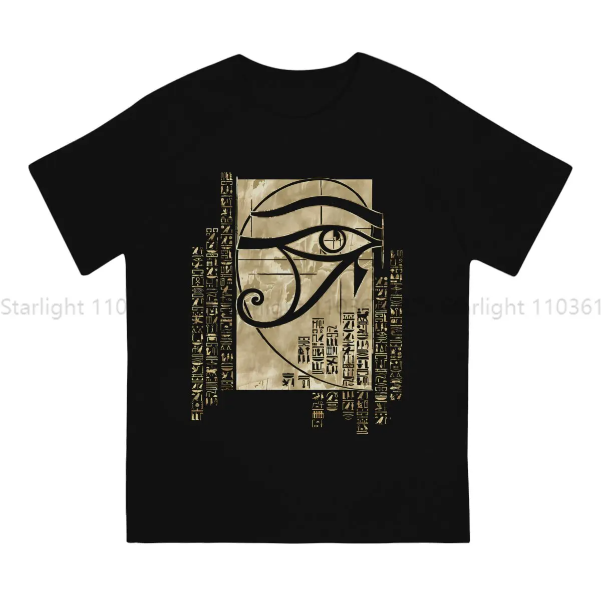 Fibonacci Sequence Golden Ratio Creative TShirt for Men Eye Of Horus Round Collar T Shirt Personalize Gift Streetwear