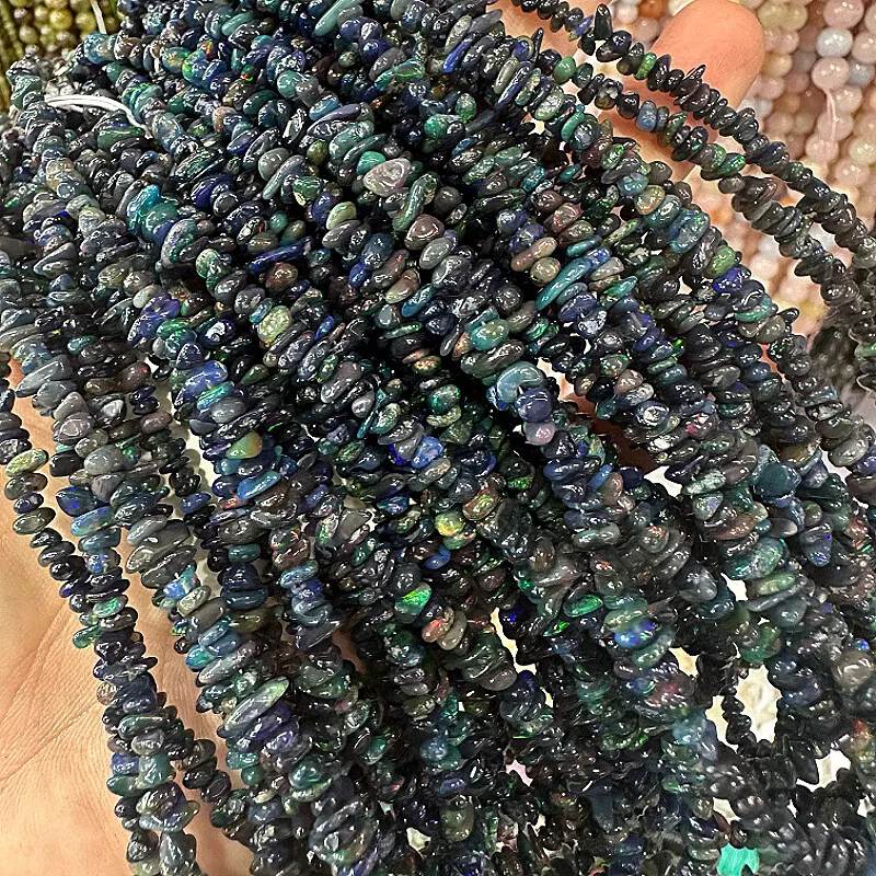 

black white Opal baroque 3-5mm 38CM for DIY jewelry making loose beads FPPJ wholesale nature