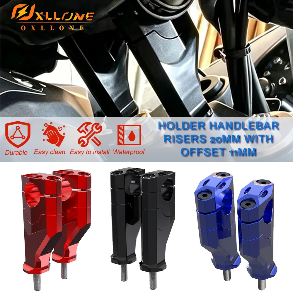 For Yamaha XTZ700 T7 T700 2019-2026 Tenere 700 Tenere700 Handlebar Risers Handle Bar Riser Height Adapter Spacers Bracket Mount