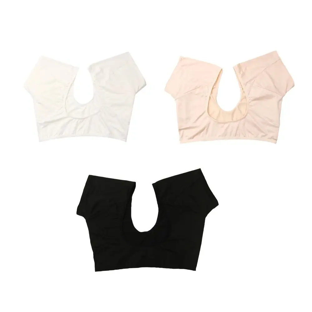 เสื้อยืดซับเหงื่อแบบระบายอากาศได้ ใช้ซ้ำได้ ซักได้ สีพื้น เสื้อกั๊กกันเหงื่อใต้วงแขน เนื้อผ้านุ่มดุจแพรไหม ใส่ได้ทุกวัน