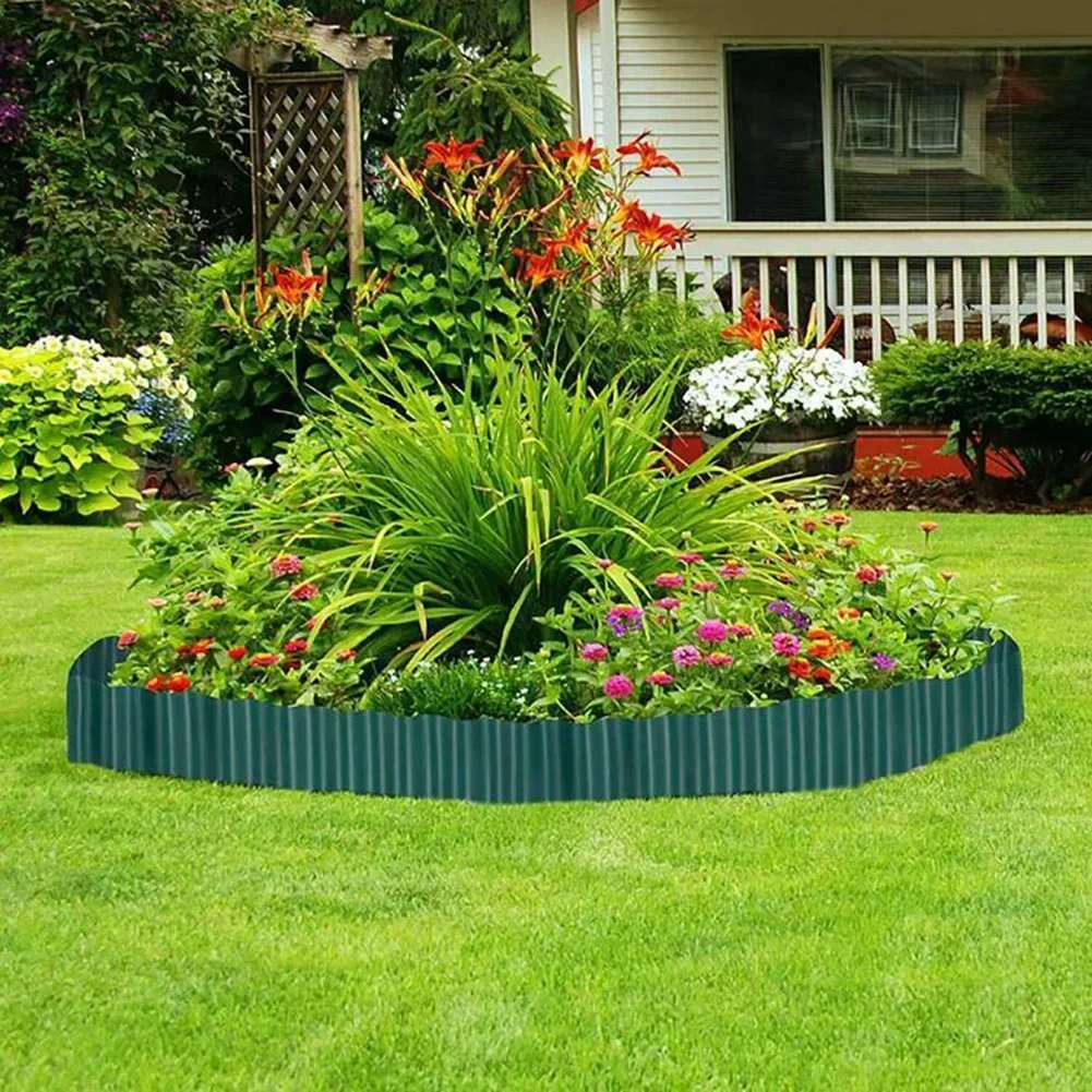 9M Garden Grass Lawn Edge Border Fence 9cm/15cm/20cm Path DIY Flexible Lawn Edging Border Fence Outdoor Landscape Garden Decor