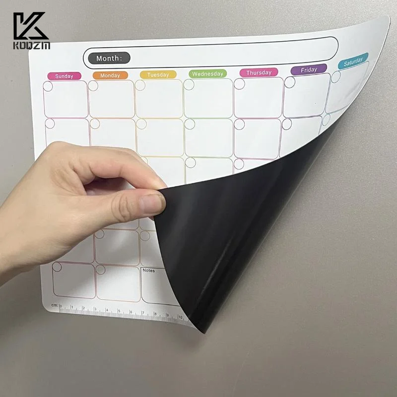 Magnetic Monthly Planner Dry Erase Calendar, Reusable Whiteboard Memo Pad, Fridge Message Record Board Home Office Wall Decor