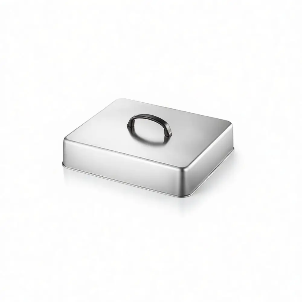 Heavy Duty Square Griddle Basting Cover 304 Stainless Steel Melting Dome Steak Burger Grill Lid Kitchen Cooking Tableware