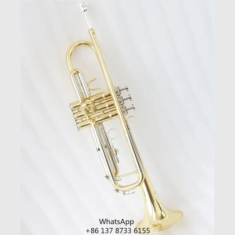 

High Quality B Flat Trumpet In Brass Instruments With Case