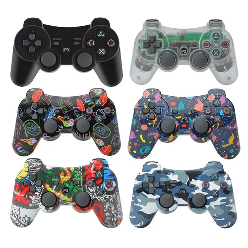 소니 PS3 용 블루투스 게임 패드 무선 컨트롤러, 플레이스테이션 3 용 6 축 듀얼 바이브레이트 조이스틱, 원격 핸들 