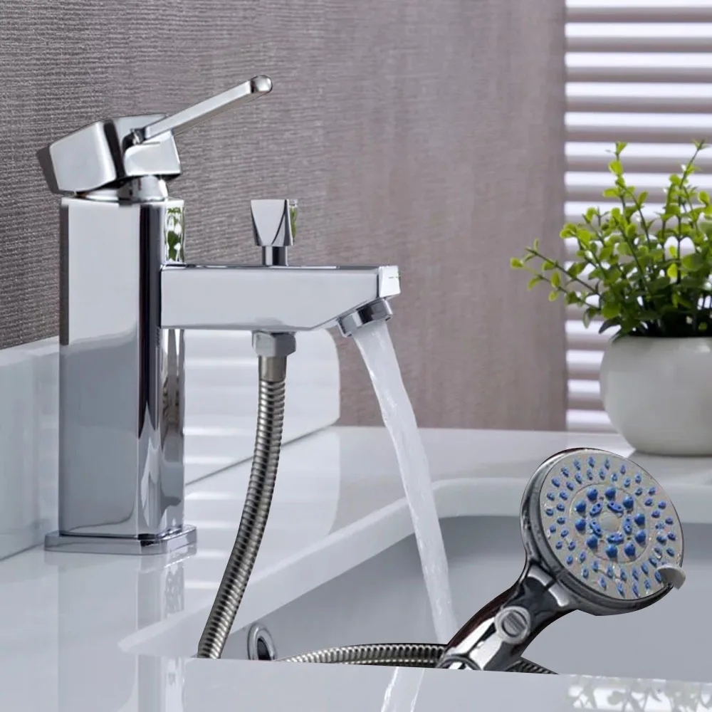 BAKALA Luxury Brass Washbasin Faucet  Hot And  Cold Water Mixer Mixer Tap With Hand Shower Head hole G-8047