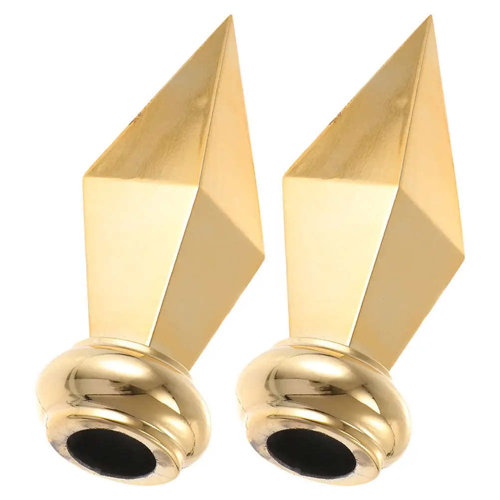 2Pcs Heavy Duty Aluminum Alloy Flagpole Finial Style Flag Pole Topper for Conference Hall Parade Garden Patio
