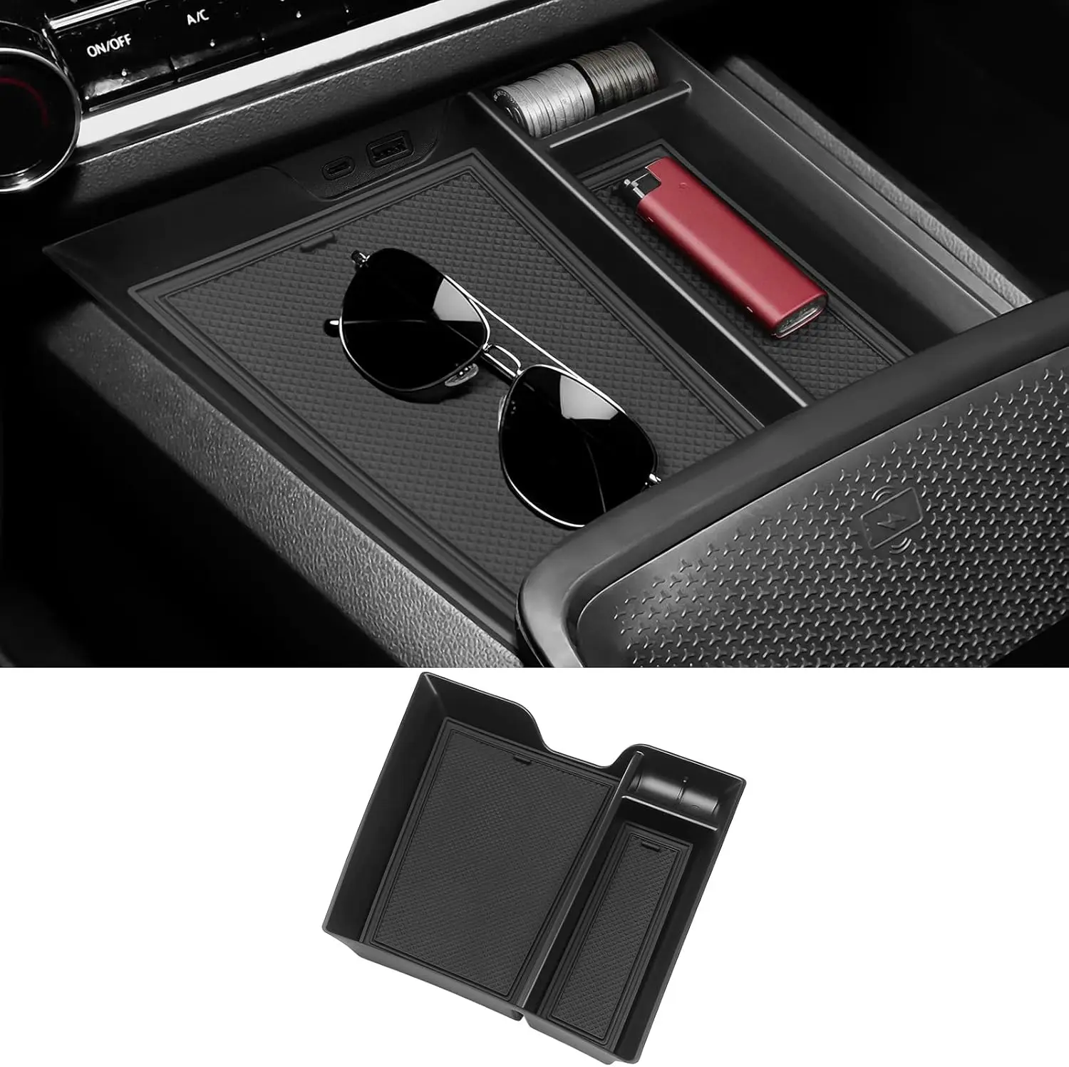 

Center Console Organizer Compatible for Chevy 2025 2026 Equinox ABS Material (Not for Equinox EV)
