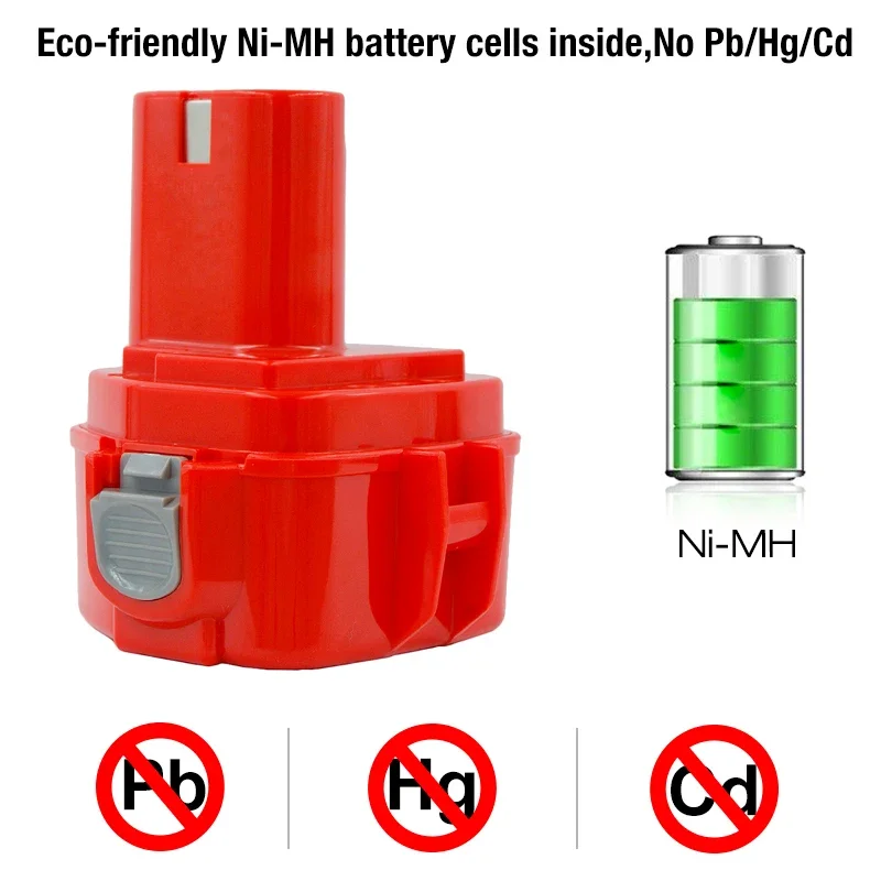 3500mah Ni-MH Replacement Rechargeable Battery for Makita 12V Screwdriver PA12 1220 1222 1233 1234 1235 6227D 6271D 6270D 8270D