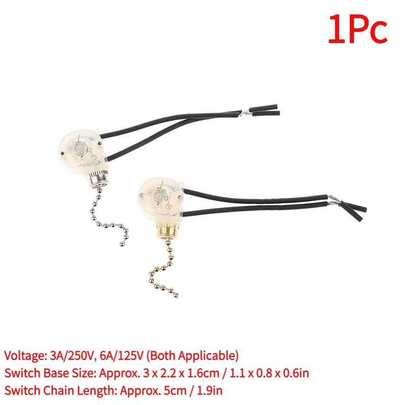 1PC Wall Light Pull Rope Switch Universal Chain Ceiling Fan Lamp Replacement Parts.