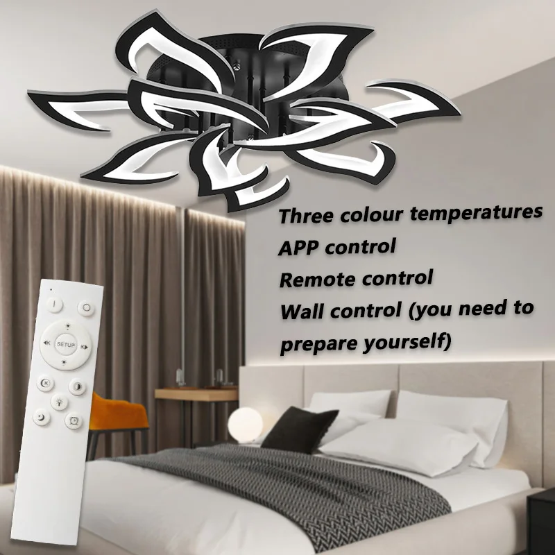 

Modern Design Model Ceiling Lamp Adjustable Brightness APP Control Warm and Cold Living Room LED Pendant Light