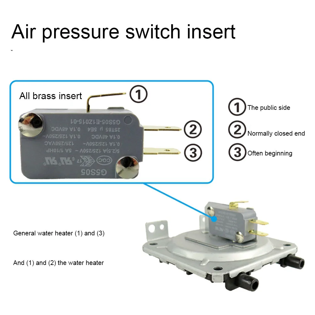 Water Heater Repair Air Pressure Switch Household KFR-1 Powerful Universal AC 2000V 50Hz 60S Exhaust Gas Switch