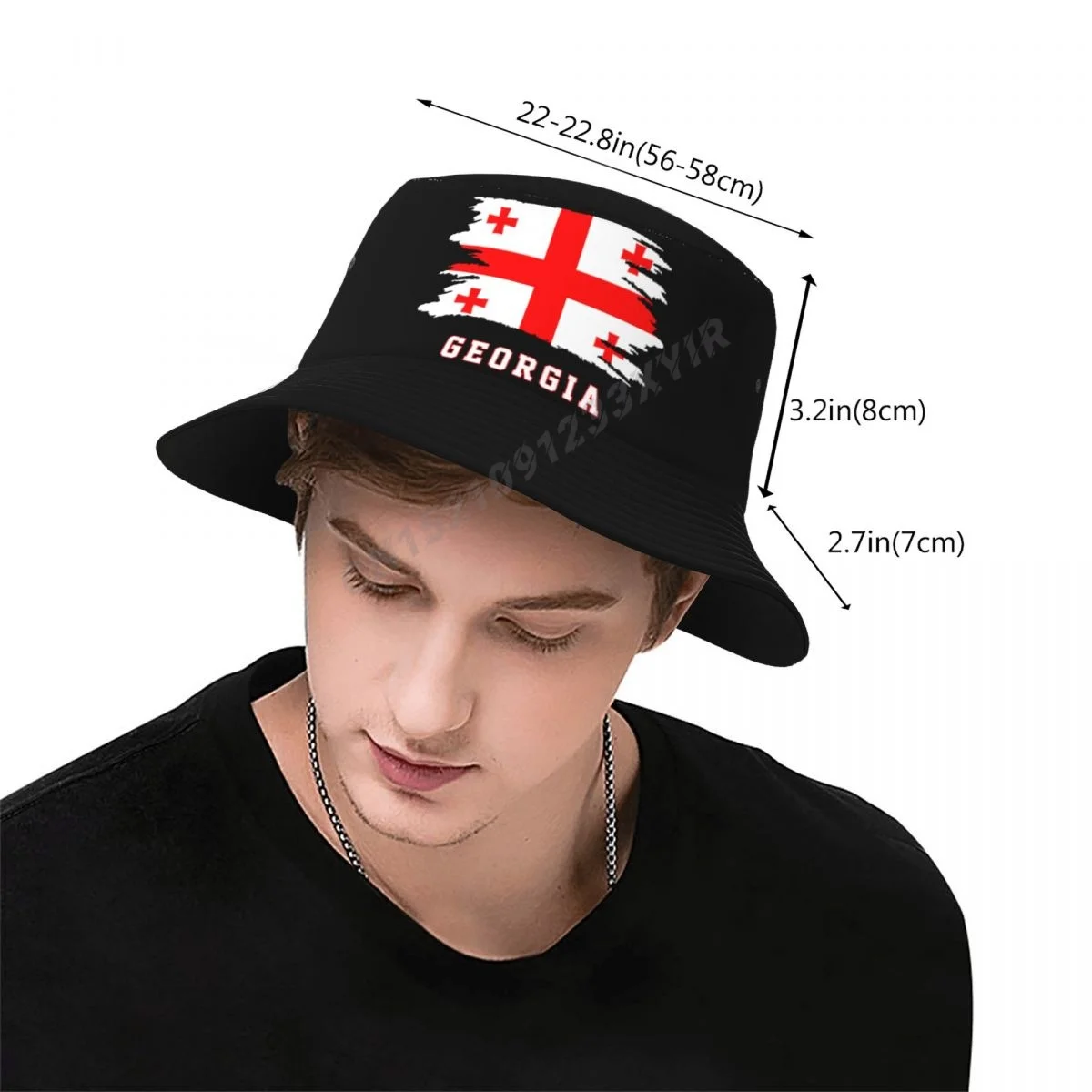 Bucket Hats Georgia Flag Cool Georgian Fans Sun Shade Cool Outdoor Summer Fisherman Caps Fishing Hat