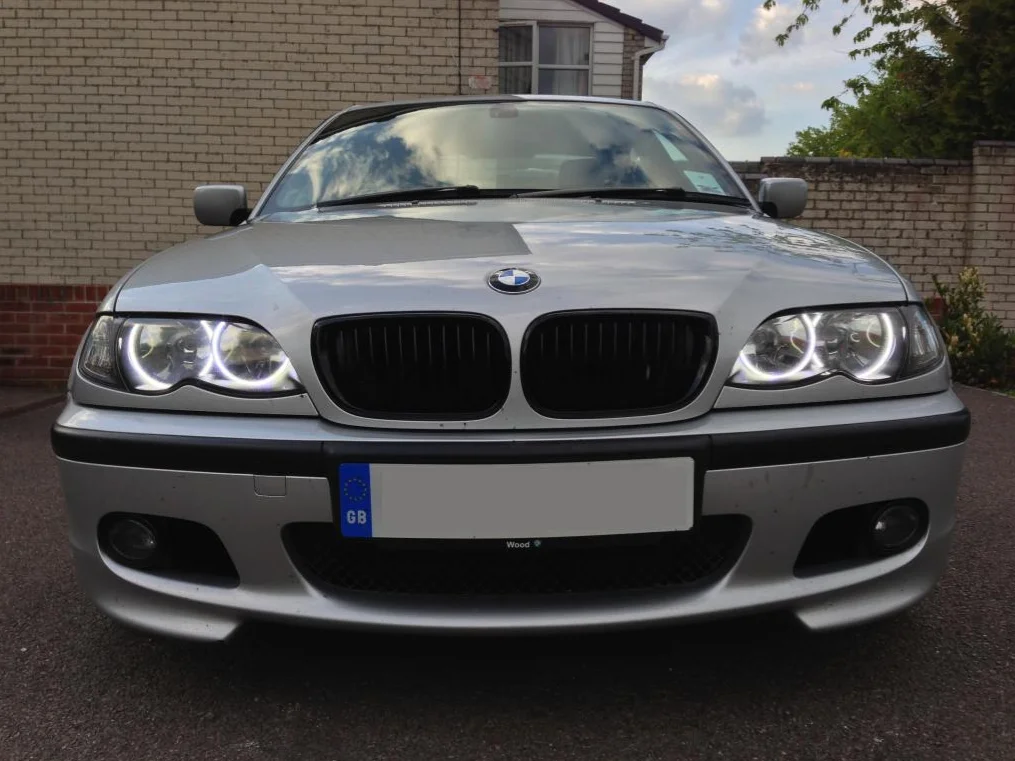 for BMW 3 series E46 316i 318i 320i 323i 325i 328i 330i 318d 1997-2006 WHITE CCFL Headlight Angel Demon Eyes Kit Light
