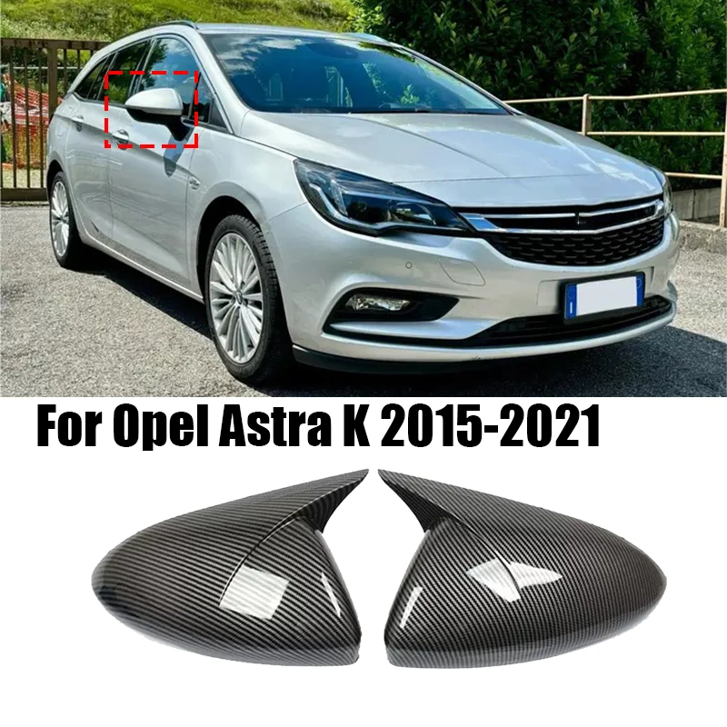 For Opel Astra K 2015-2021 Car side mirror protective cover decorative shell modification accessories ABS rearview mirror cover