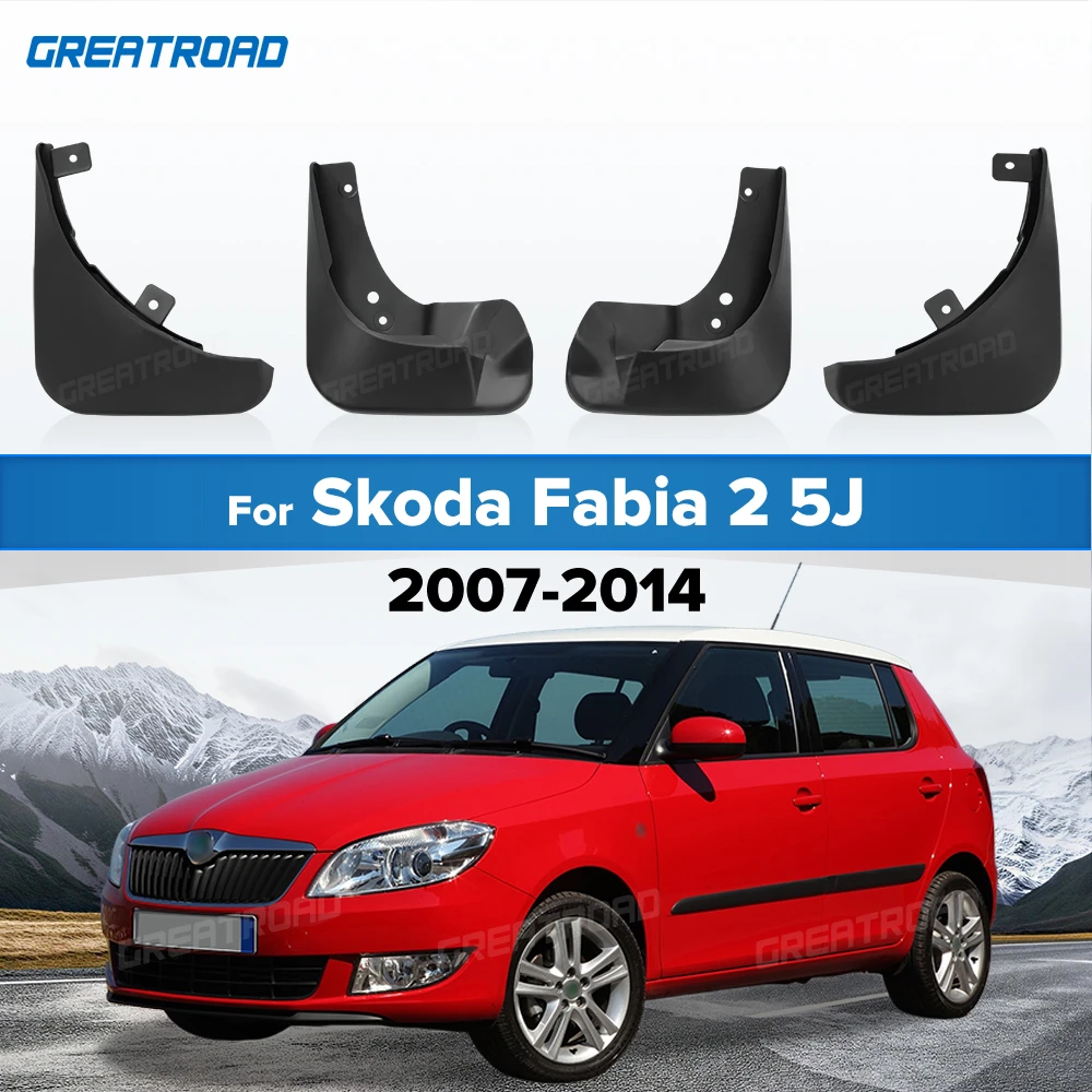 For Skoda Fabia MK2 5J Roomster 2007-2014 2010 2011 2012 2013 Fender Mudflaps Splash Guards Mudguards Mud Flaps Car Accessories