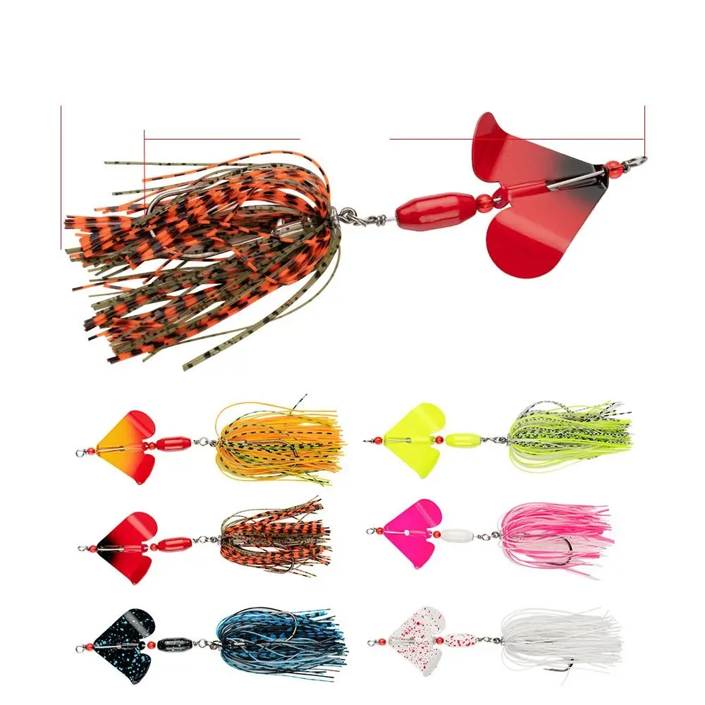 Blocking Grass Fishing Lure Metal Sequins Rotate Wobbler Lures Anti Hanging 19g Spinner Bait Fishing Lure Fishing Tackles