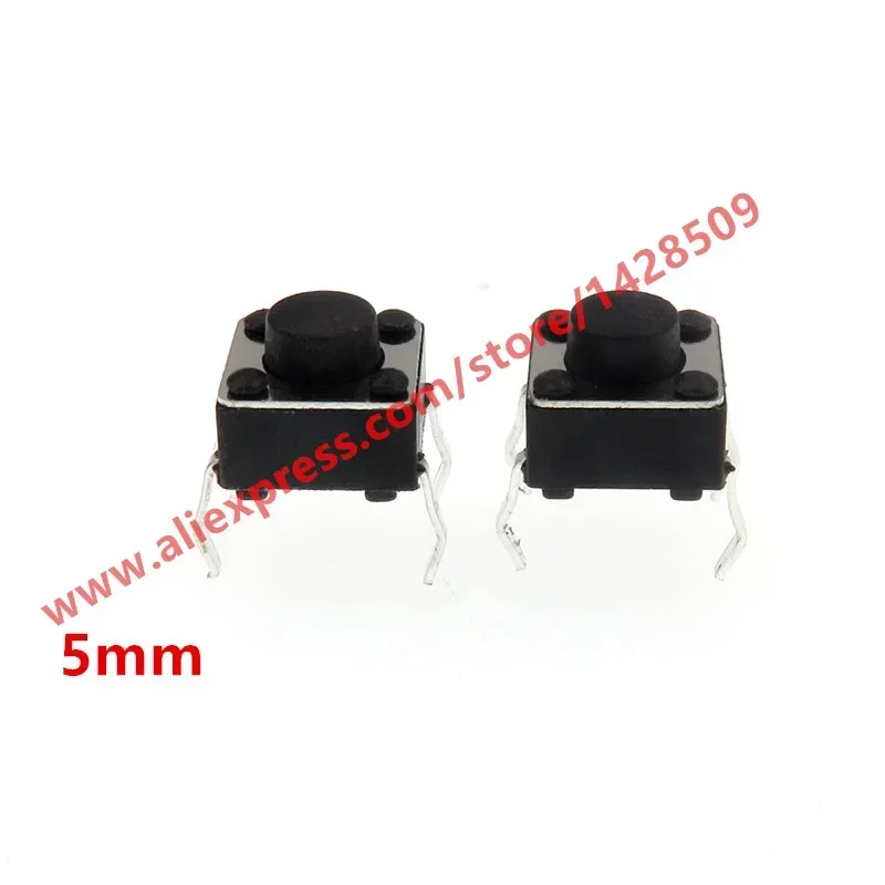 600pcs/lot 6*6*5mm Tact Switch Push Button Switch Copper 4PIN DIP Micro Switch For TV/Toys/home use Button