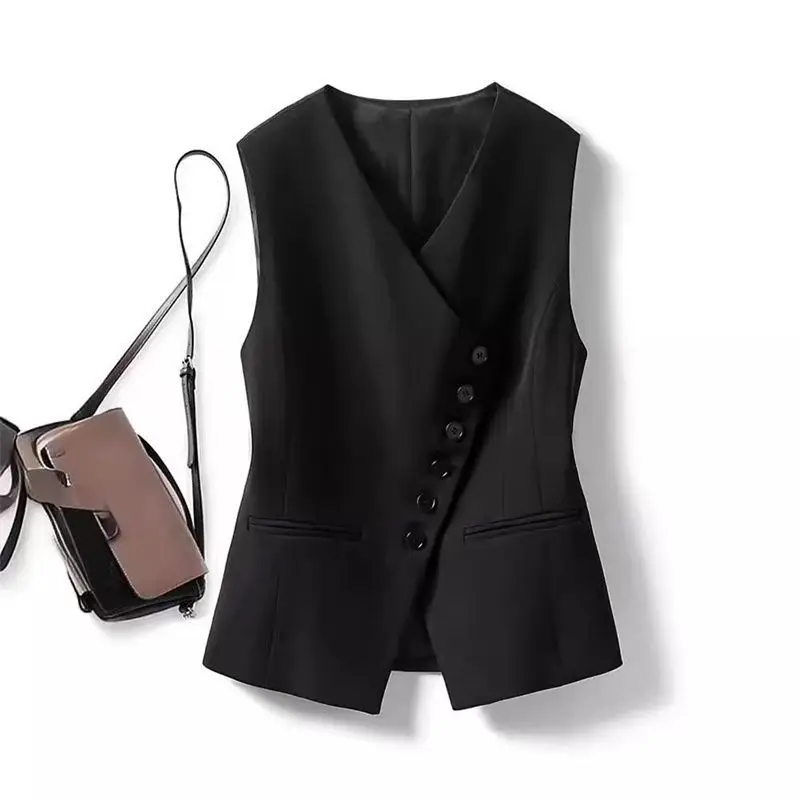 suit vest  design 2026 spring and autumn new top temperament slim vest sleeveless short  cardigan women