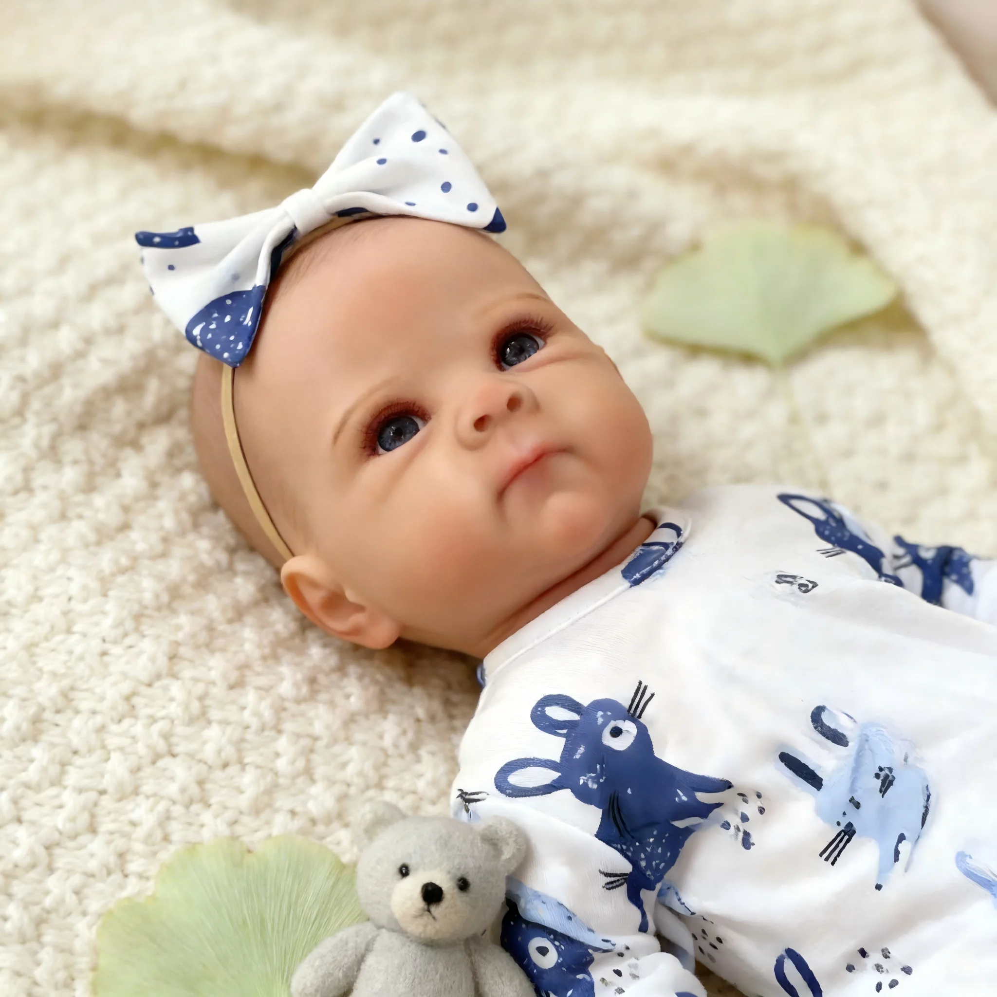 

18-Inch Reborn Baby Dolls - Realistic Newborn, Soft Weighted Body, Adorable Poseable Real Life Doll– Gift for Kids Age 3+