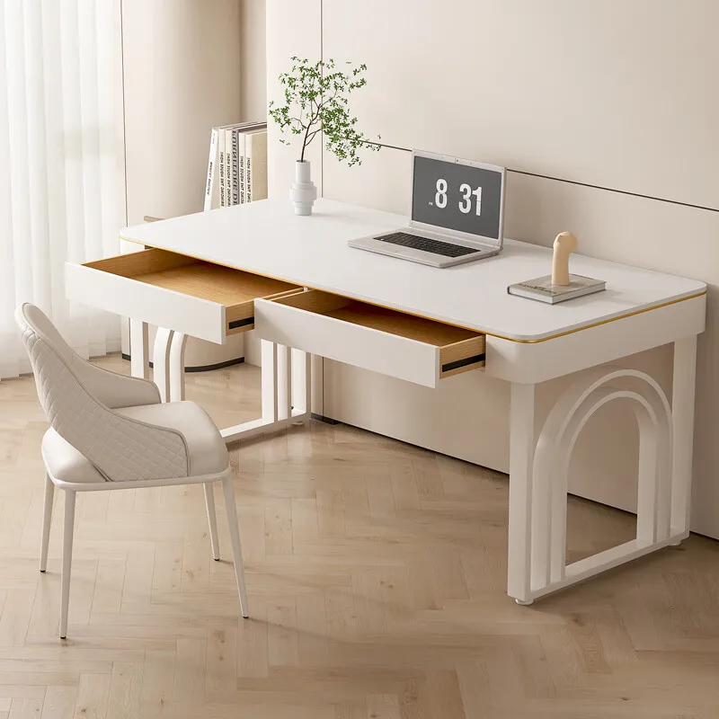 Modern Simple Cream Style Home Office Computer Desk Boss Workbench with Calligraphy Writing Features