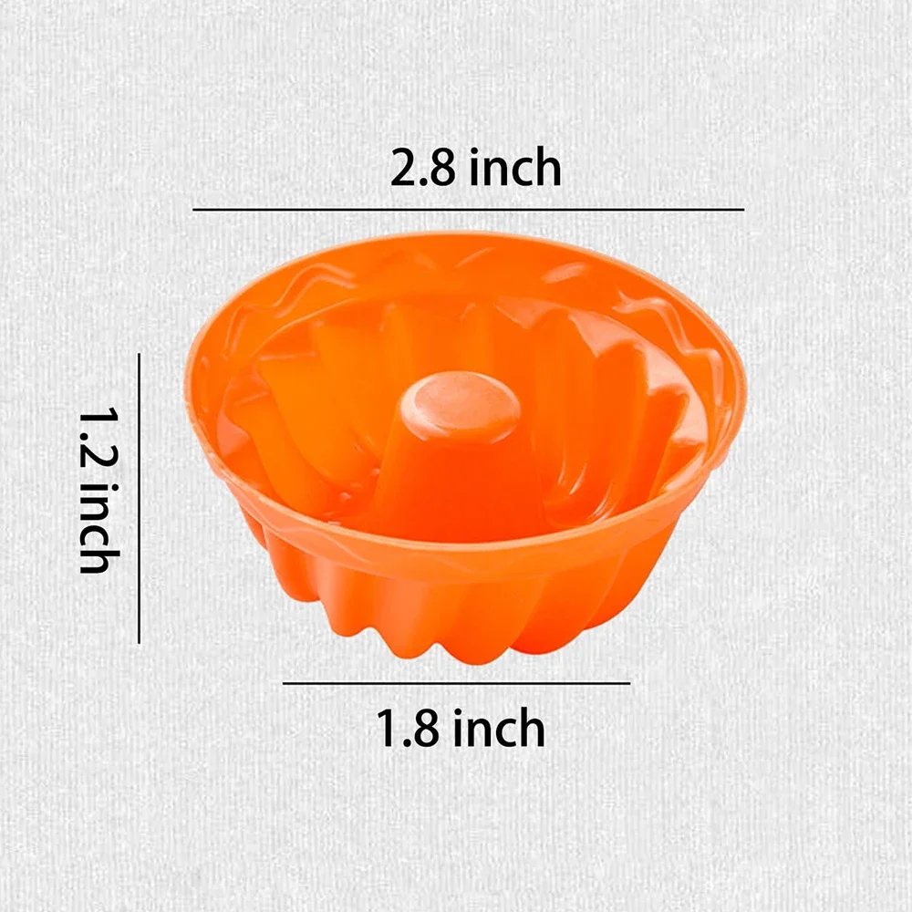 6Pcs Silicone Cake Molds Muffin Cake Cups Egg Tart Cupcake Dessert Baking Mold Bakeware Tools Color Random 6