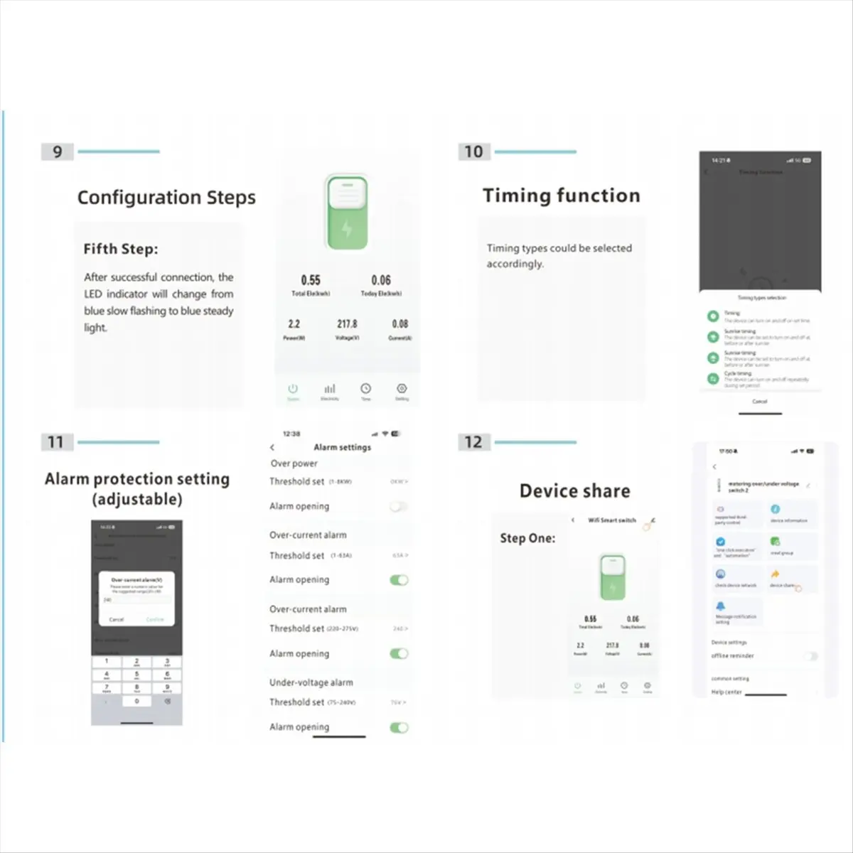 Tuya WiFi Din Rail Smart Circuit Breaker Relay Switch over Under Voltage Protector for Home