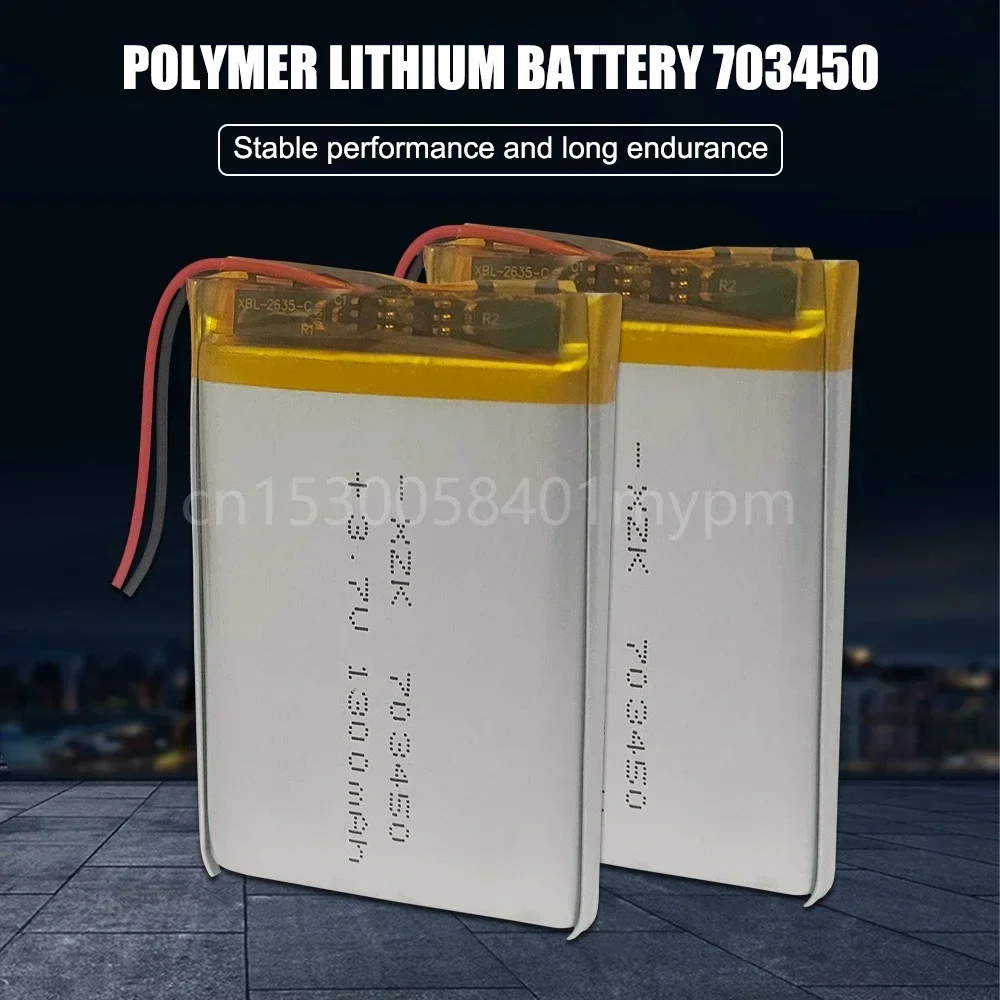 Batterie lithium polymère aste pour MP3, GPS, appareil photo, lumière, casque Bluetooth, haut-parleurs, 703450, 073450 V, 3.7 mAh, Eddie ion, 1300