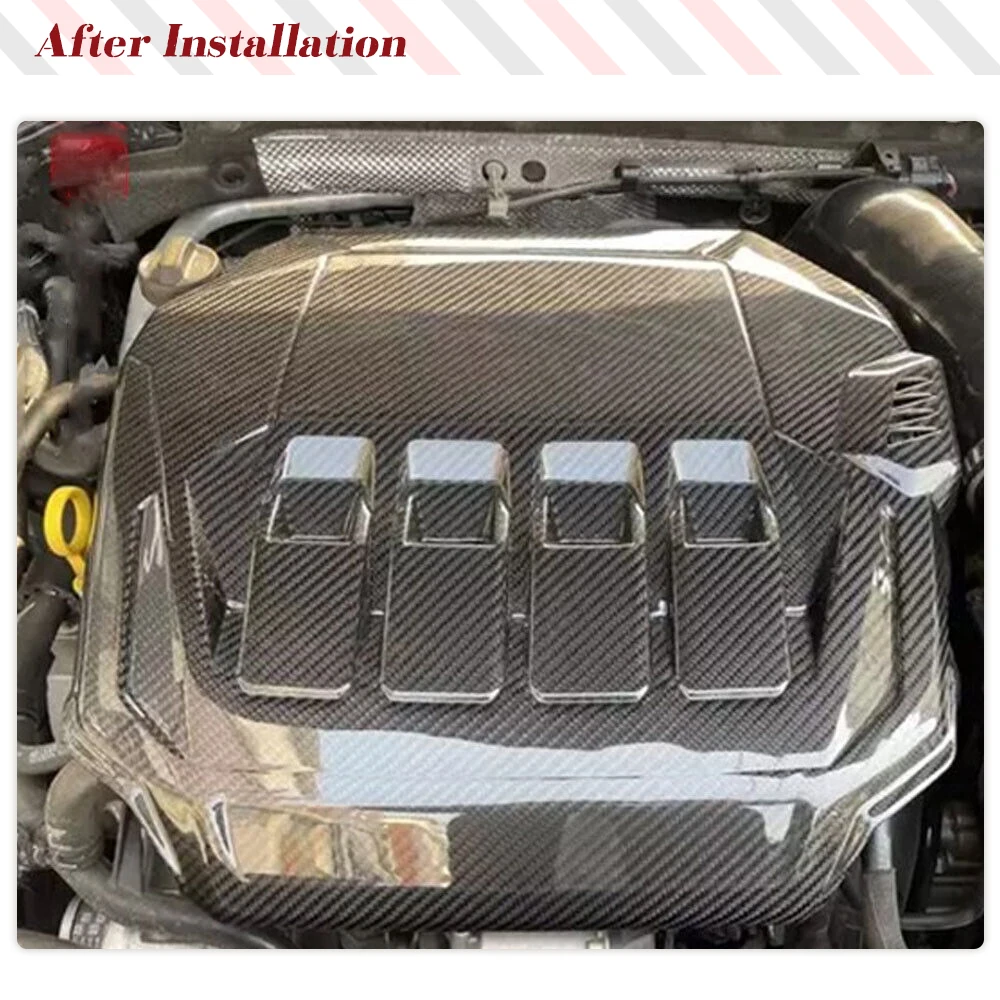 Engine Hood Bonnet Cover Cap for Volkswagen VW Golf 8 MK8 GTI and R line 2021-2023 Dry Carbon Inner Engine Hood Cover