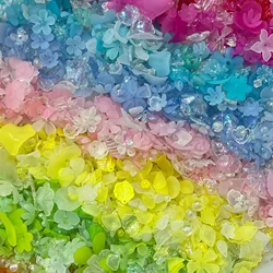 Random Mix  Acrylic Butterfly Flower  Leaf Loose Beads For DIY Phone Chain Crafts Making  Sewing Decor Accessories V0840