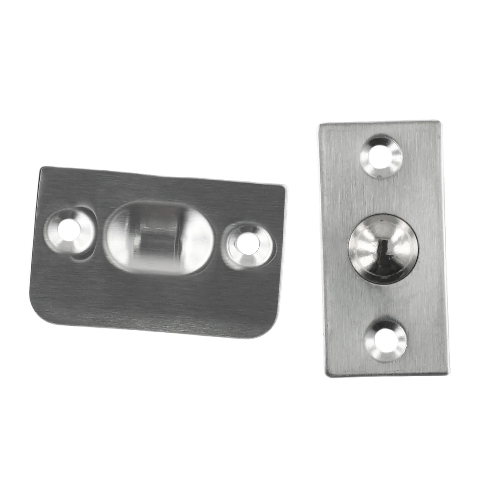 1set Stainless Steel  Wooden Cabinetdoor Top Bead Lock Home Improvement Closet Ball Catch Latch Catcher Door Latches Touch