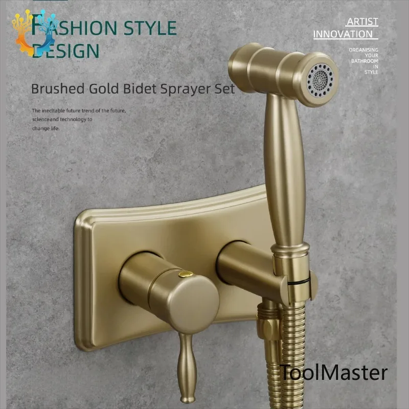 

【2026】Copper Antique Wall Type Cold And Hot Women's Washer Nozzle Set Pressurized Flushing Nozzle Bathroom Toilet Cleaning Spray
