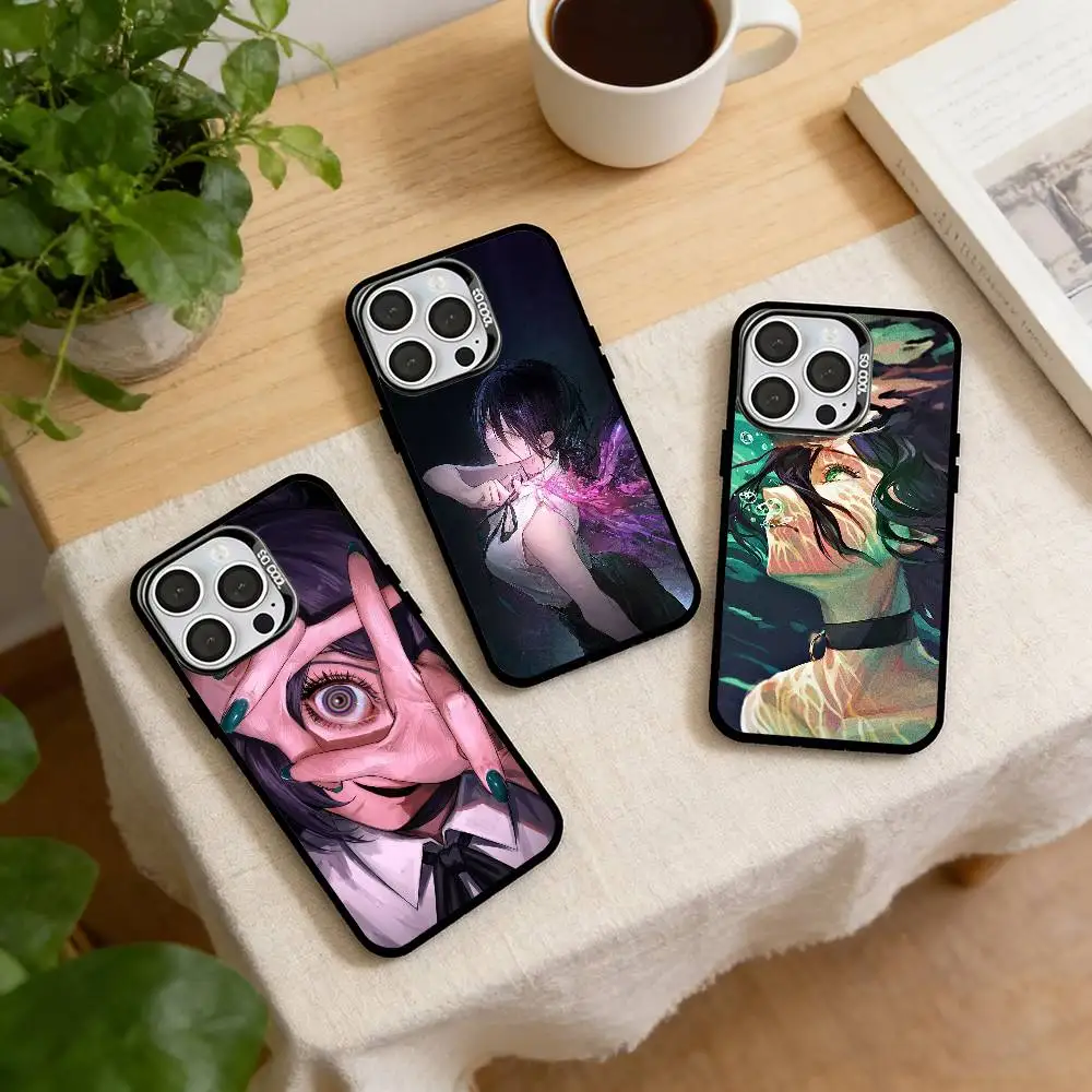 

Anime Cool Reze Phone Case For iPhone 17,16,15,14,13,12,11 Plus,Pro Max,XS,Colorful Silver Phone case Funda Cover