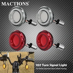 Clignotant de moto à LED, panneau lumineux, 1156, 1157, style balle, installation, Fat Boy, Softail, Harley Sportster, Touring