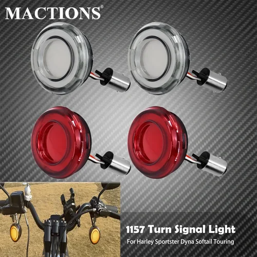Converssiones de señal de giro para motocicleta, Panel de luz LED 1156 1157 estilo bala para Harley Sportster Touring Breakout Fat Boy Softail