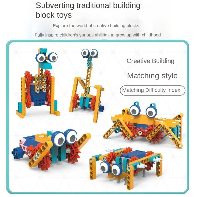 116pcs electric gear science education building blocks assemblaggio di particelle giocattolo educativo meccanico