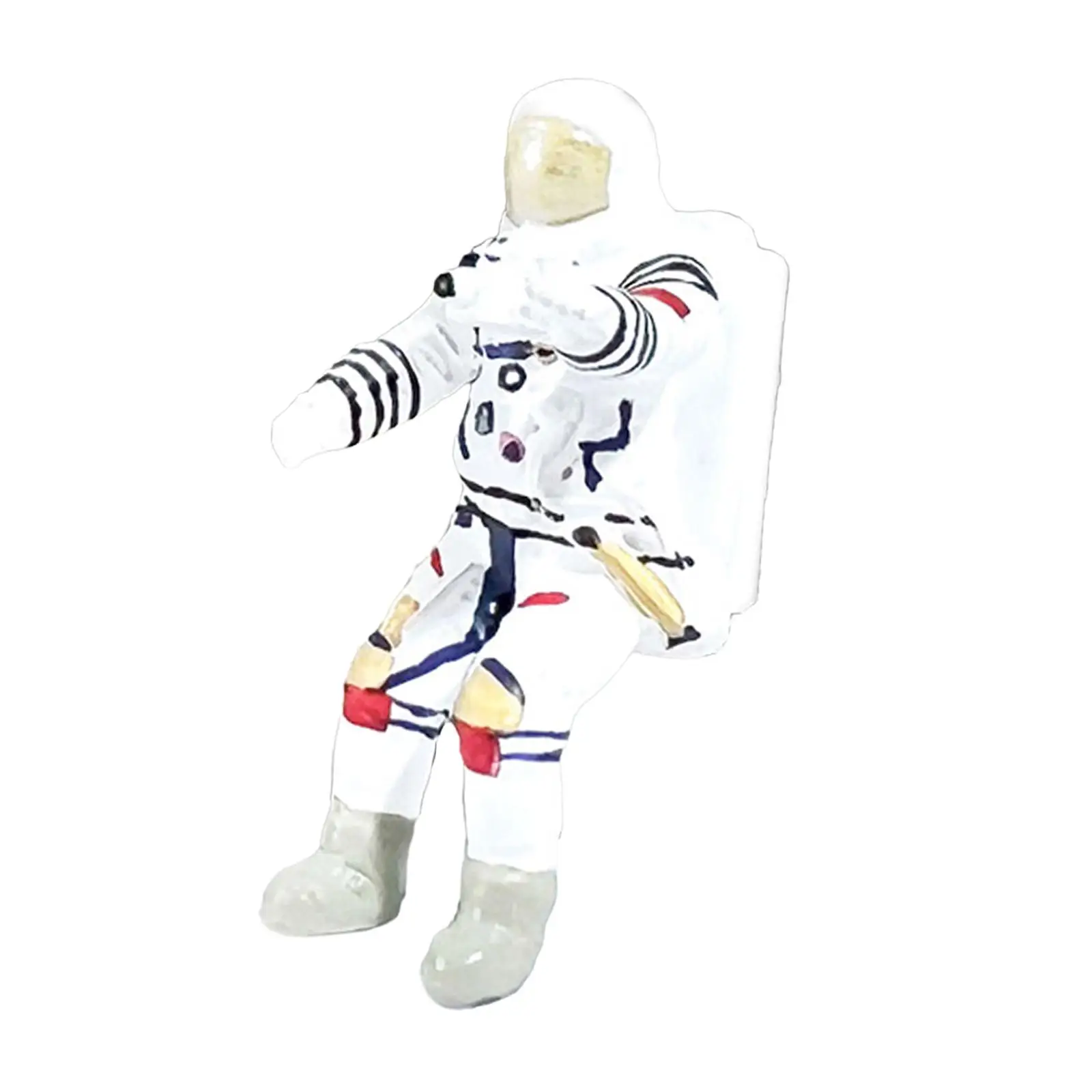 1/64 Scale Astronaut Cake Topper Miniature Figure Resin Handcrafted Spaceman Decor for Architectural Model Display