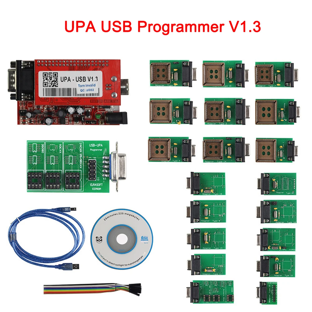 ECU Chip Tunning UPA USB 1.3 Eeprom Adapter programmatore ECU strumento diagnostico automatico UPA-USB V1.3 unità principale per Motorola MCU inglese