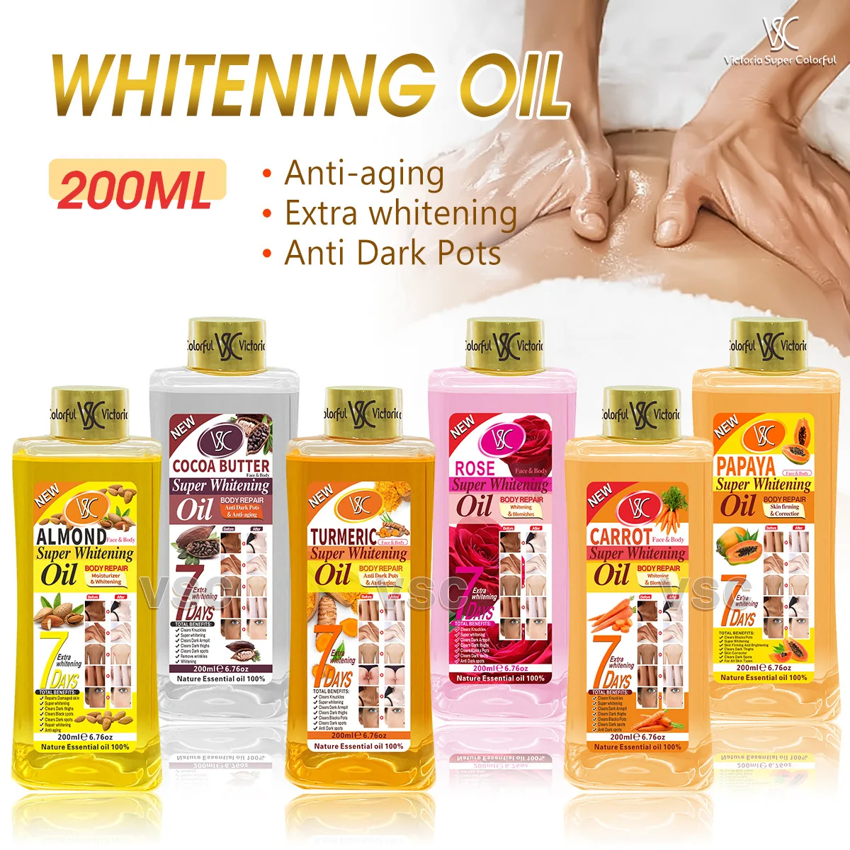 200ml Massage Essential Oil Moisturizing Tongluo Body Massage Repair Brightening Light Spot Anti-aging Firming Skin Skincare